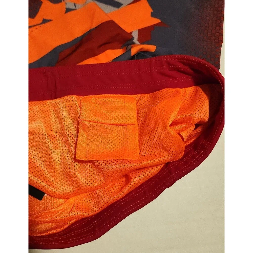 Nike Swim Trunks Hyper Crimson Print Pockets Mesh Lining Mens Size Large